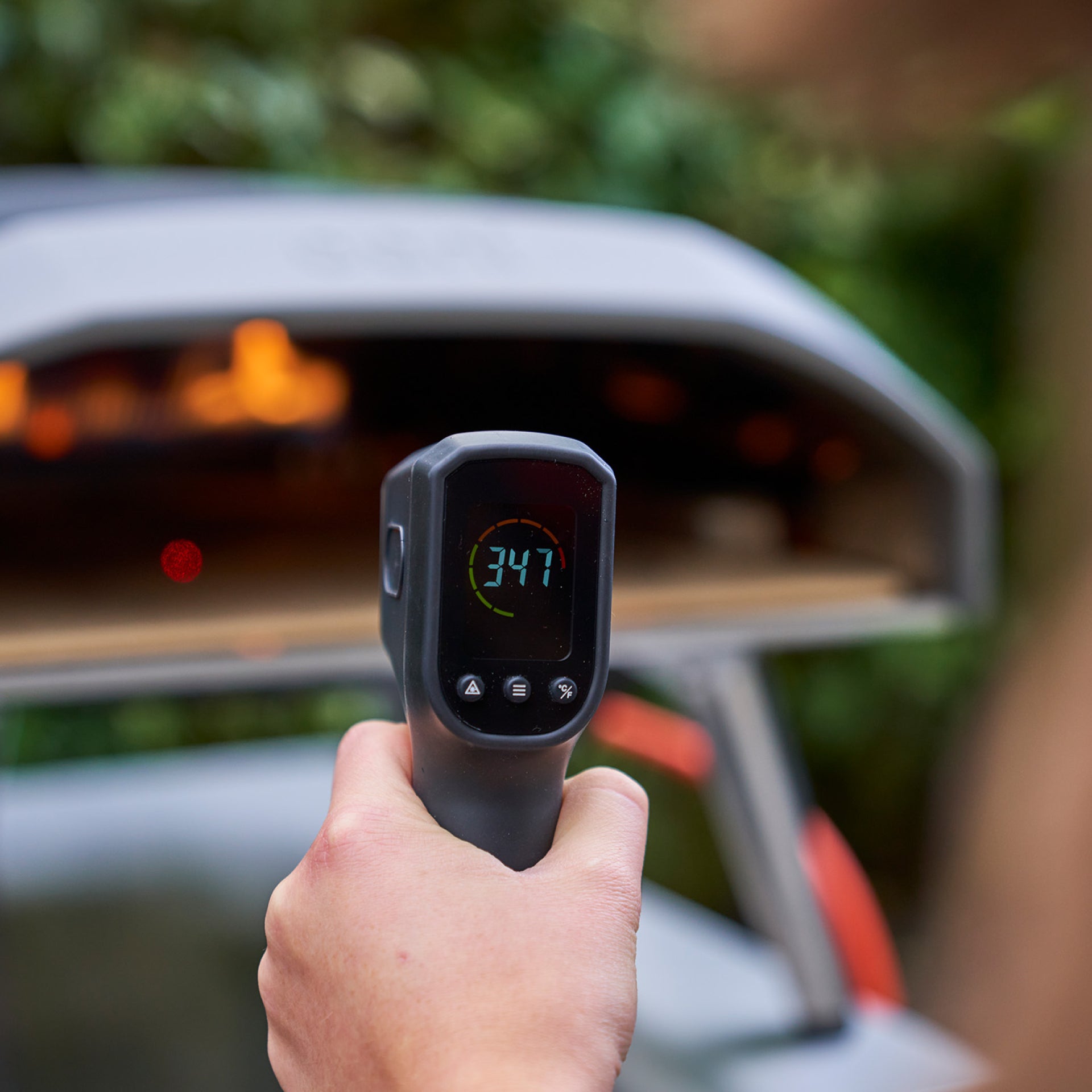 Ooni Infrarot-Pizza-Thermometer Display