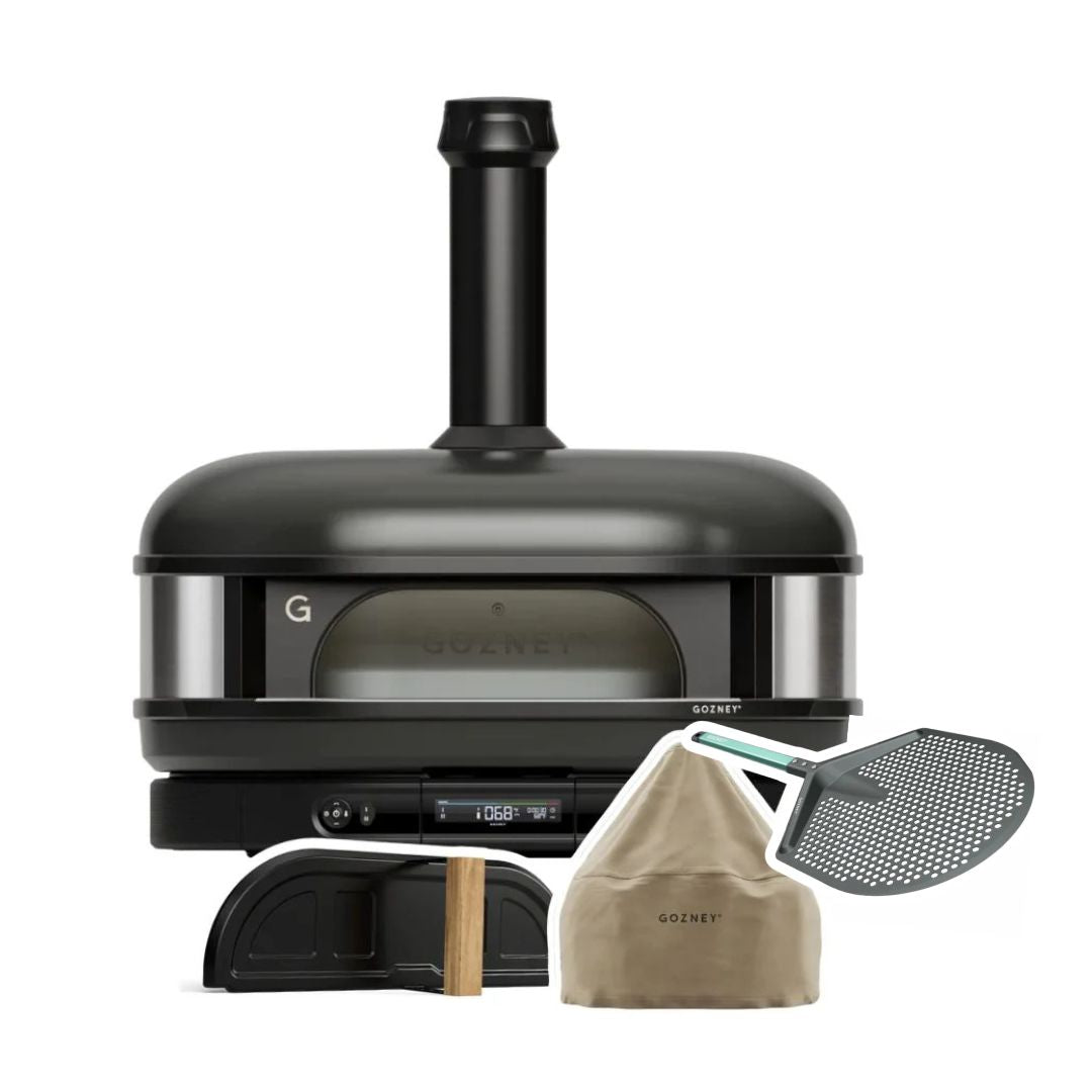 Gozney Dome XL Dual Fuel Off Black: Profi-Set inkl. Pizzawender, Tür & Abdeckung
