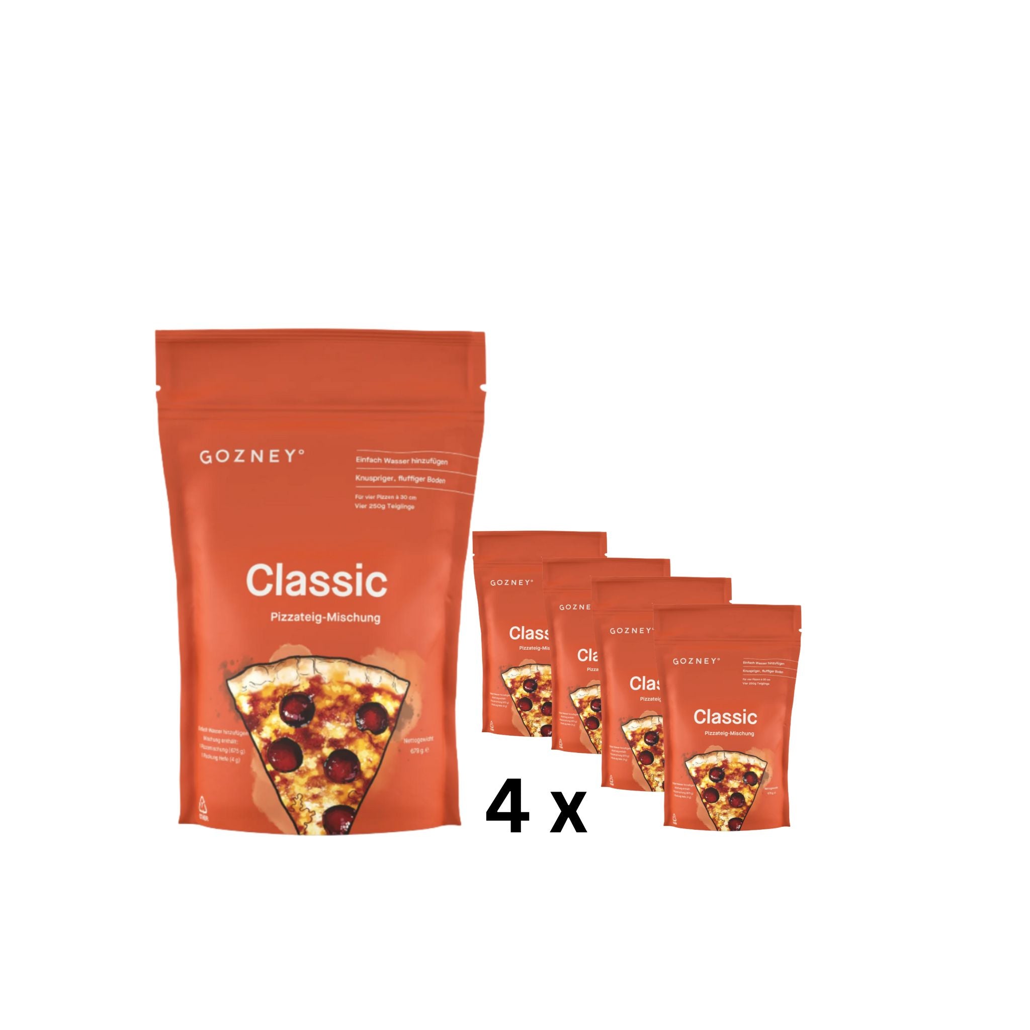 Gozney Klassische Pizzateig-Mischung | 4er Pack (4x 679 g)