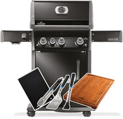 Napoleon Rogue SE 425_50 Jahre Edition_ All-Black-Design – Inkl. SIZZLE ZONE Grillplatte u. Zubehör-Bundle