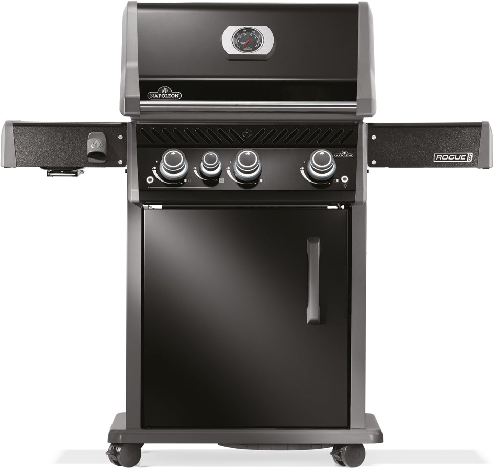Napoleon Rogue SE 425_50 Jahre Edition_ All-Black-Design – Inkl. SIZZLE ZONE Grillplatte u. Zubehör-Bundle