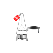 PX Fire Center FC1000 Komplett-Bundle | Feuerschale mit Dreibein & Plancha