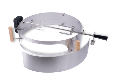 MOESTA BBQ - Dehspieß-Set mit Batterie-Motor für MOESTA Pizzaring