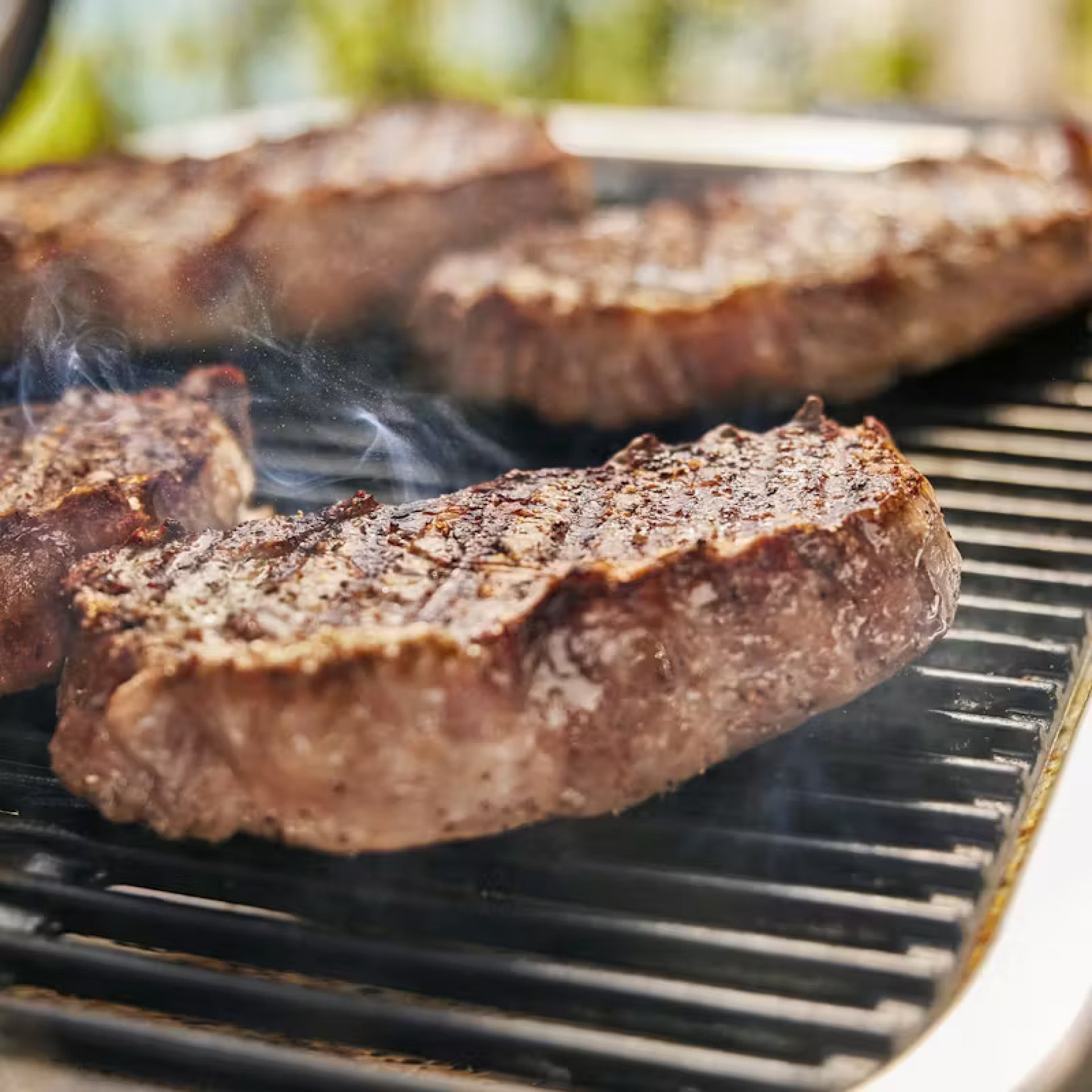 Weber Lumin elektrogrill rindersteak grillen