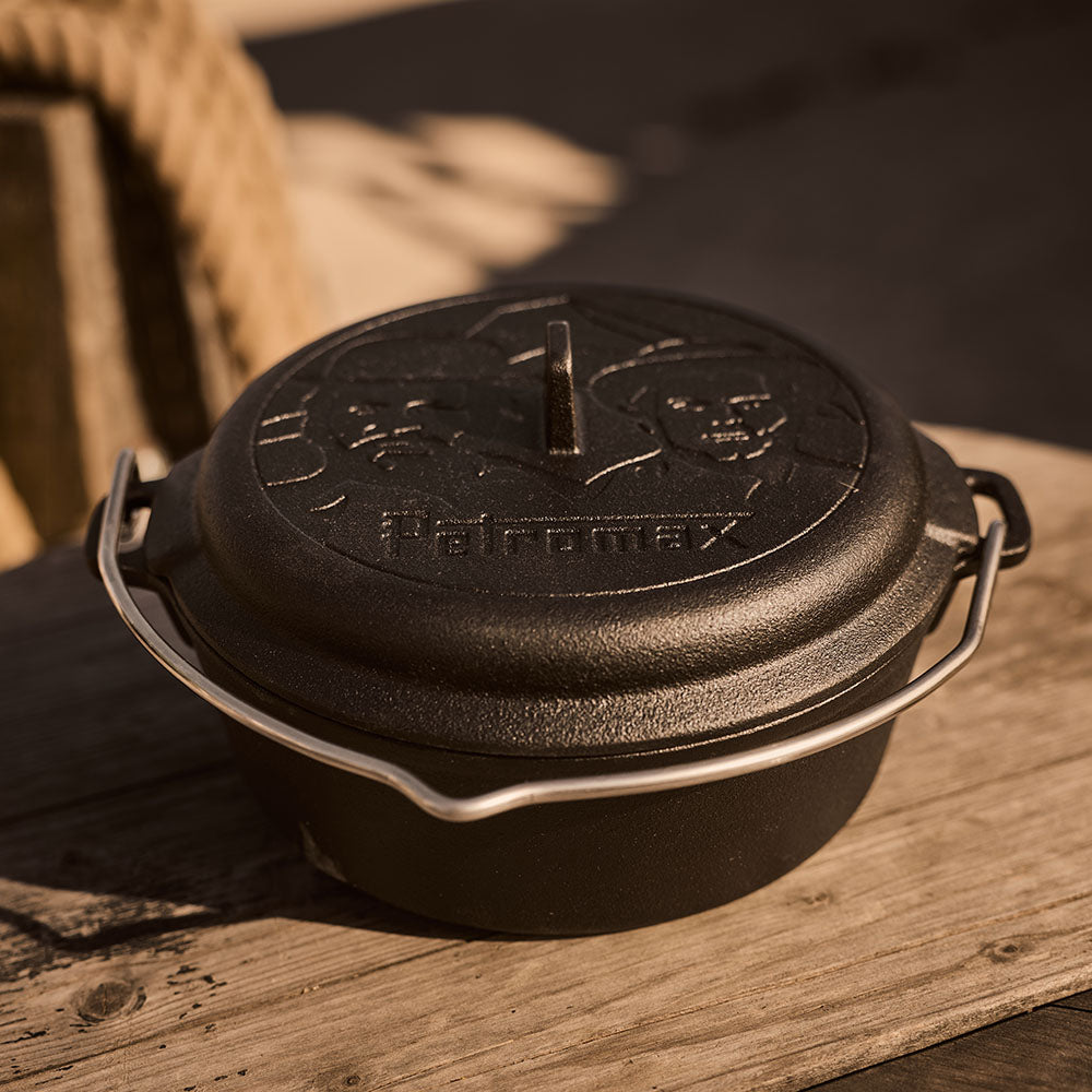 Petromax Dutch Oven ft3 Spencer Hill Edition im Einsatz: Bohnen im Topf, Spiegelei im Deckel