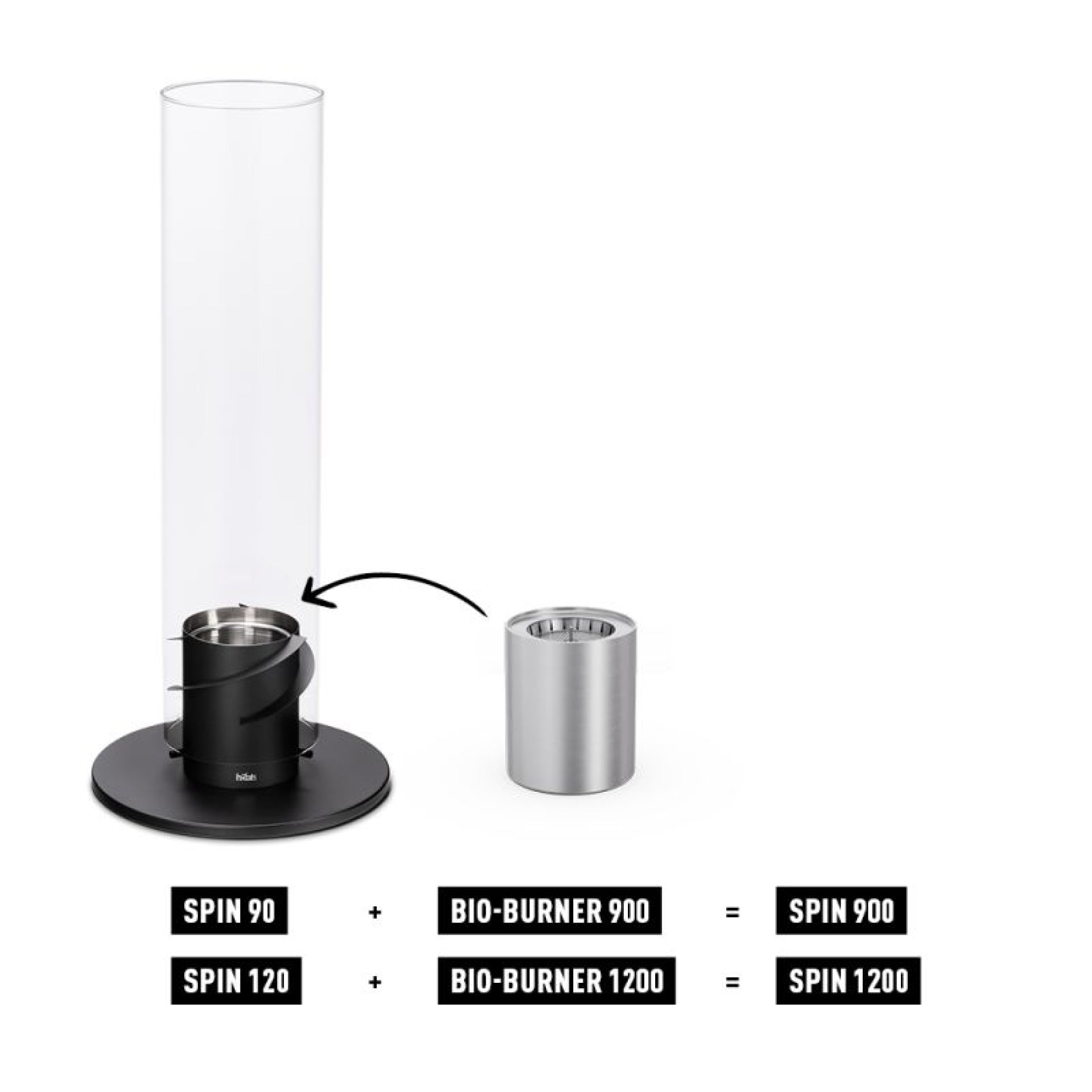 höfats - SPIN 1200 Bio-Burner mit Eco-Ring und Löschdeckel