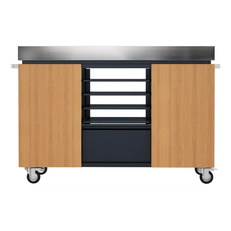 Everdure Pizzastation Outdoor – Mobiler Pizzaofen Tisch mit Edelstahl-Arbeitsplatte